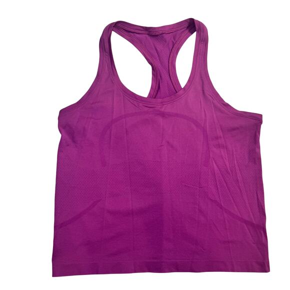 lululemon athletica Tops - Lululemon Swiftly Racerback Tank Race Length Purple Vivid Plum Women's 10